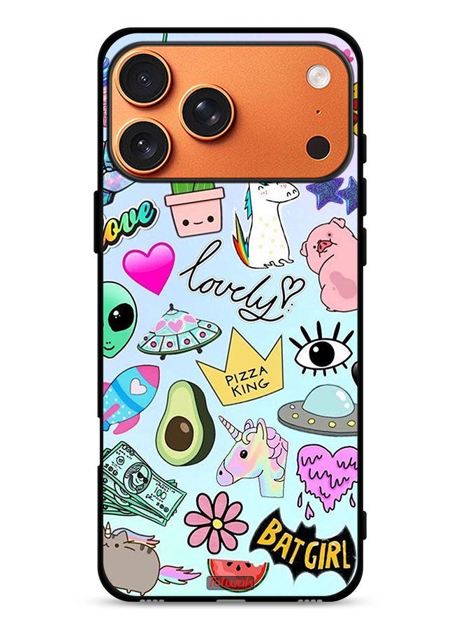 Tolwak Apple iPhone 17 Pro Max Protective Case Cover Lovely Stickers - Image 1