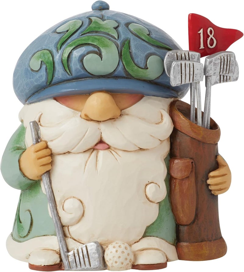 Enesco Jim Shore Heartwood Creek Athletes Golf Hole in One Gnome Mini Figurine- Resin Hand Painted Crafted Collectible Decorative Golfer Figurines Home Decor Sculpture Shelf Desk Statue Gift, 4 Inch - Image 1