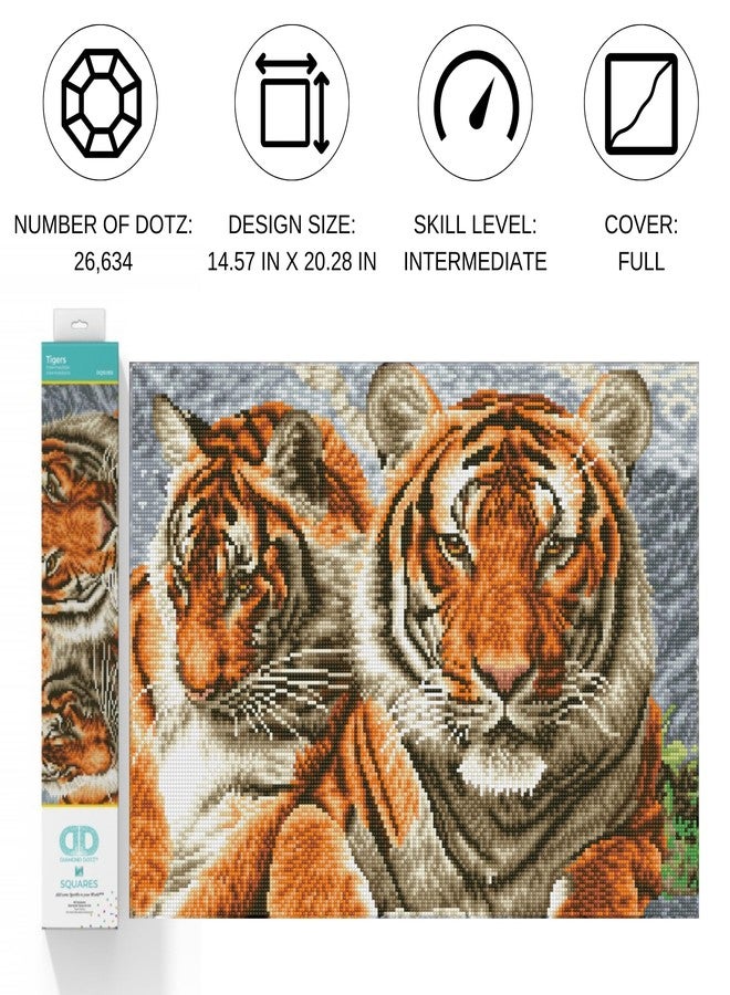 DIAMOND DOTZ Tigers Animal Diamond Painting Kits for Adults - Diamond Art Kits a Relaxing Creative Craft Kit with Dotz Gems 14.6"x20.3" - Image 2