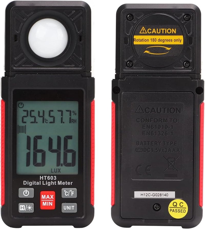 مقياس الضوء الرقمي لوكسميتر مع وظيفة قفل الذروة، اختبار سطوع نطاق كبير - Image 4