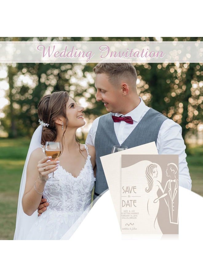 Geosar 200 Sheets Linen Cardstock 5 x 7 Invitation Cardstock Heavy Weight Printer Paper Cardstock 92lb 250GSM Card Stock for Printer Index Cards Cover Postcards Blank Flash Note Greeting (Cream) - Image 4
