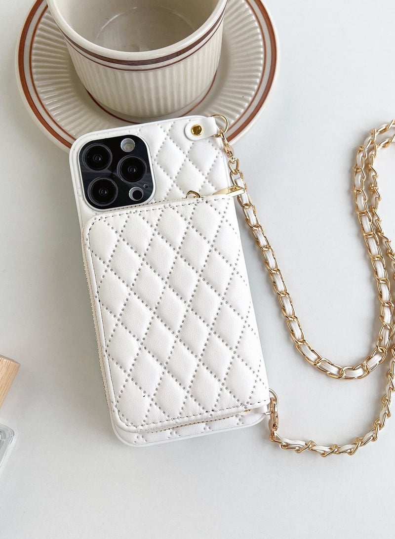 Suteni Crossbody Strap Back Cover Card Slots Leather Phone Case for iPhone 