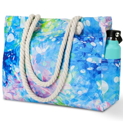 Tavaleu Beach Bags for Women - Large Beach Tote Bag, Women Sandproof Pool Bag for Pool Gym Grocery Travel - Image 1