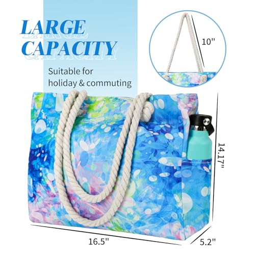 Tavaleu Beach Bags for Women - Large Beach Tote Bag, Women Sandproof Pool Bag for Pool Gym Grocery Travel - Image 3