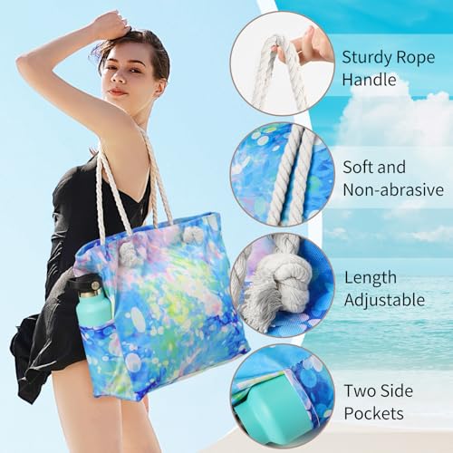Tavaleu Beach Bags for Women - Large Beach Tote Bag, Women Sandproof Pool Bag for Pool Gym Grocery Travel - Image 5