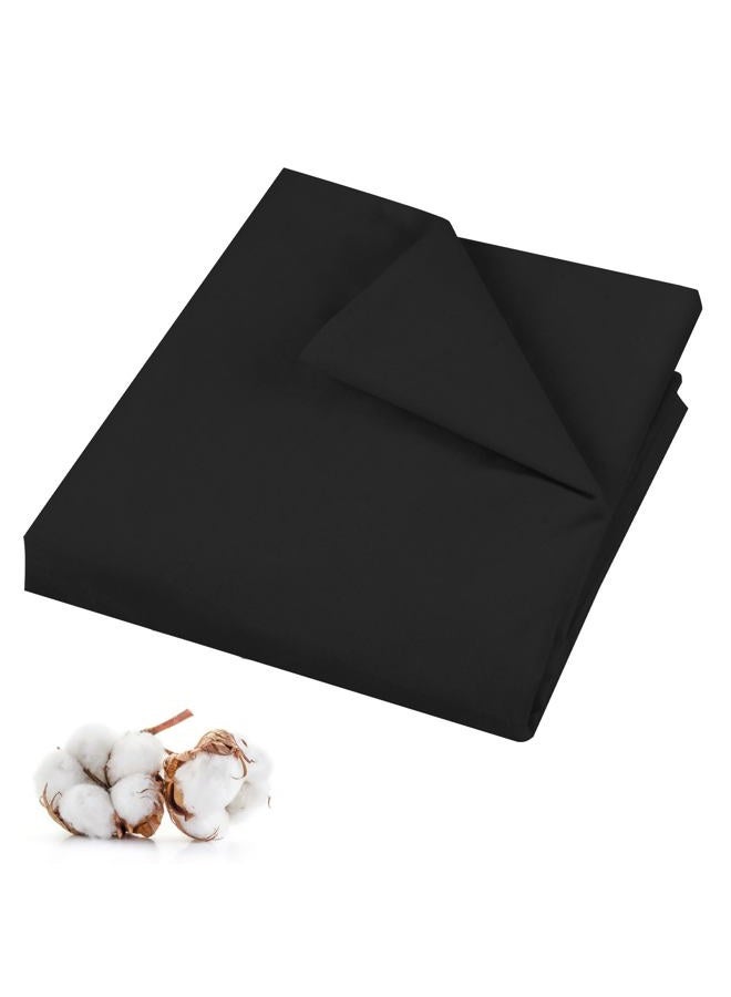 PEASUG 100% Cotton Muslin Fabric, 59 Inch X 2 Yards Muslin Linen Fabric by The Yard, Medium Weight Draping Fabrics Suitable for Sewing Embroidery, Garments, Crafts Material-Black - Image 1