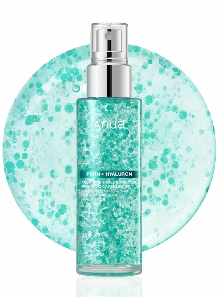 Anua PDRN 100 Hyaluronic Acid Hydrating Capsule Mist – Dewy Glow Serum Spray with Collagen for All Skin Types 30mlml - Image 1