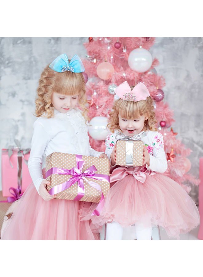 WLLHYF Diamond Crown Hair Pin Bow Hair Clips Gradient Metal Side Hair Barrette Princess Headband Mini Birthday Crown Hair Styling Headdress Accessories for Girls Kids - Image 5