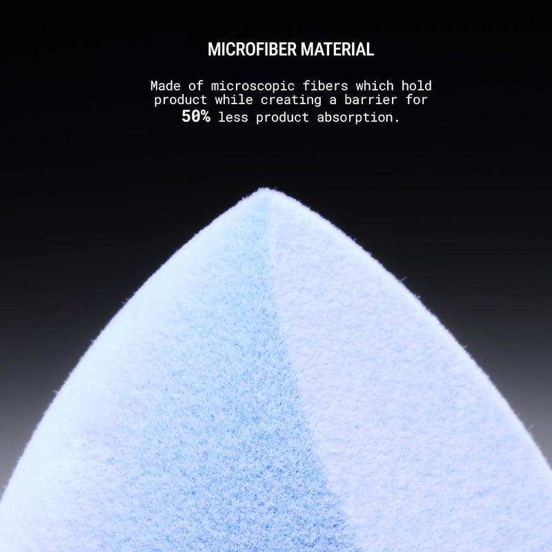 JUNO & Co. Microfiber Makeup Sponge, Dual Layer Technology for Full Coverage Flawless Makeup Blender for Foundation, Powder and Cream (2-Piece Color Duo: Blue and Green) - Image 1
