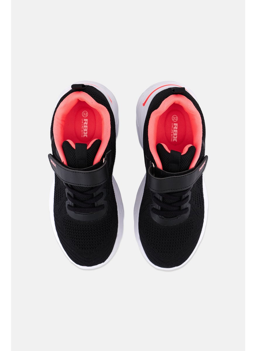 RBX - Kids Girl Velcro Closure Shoes, Black - Image 1