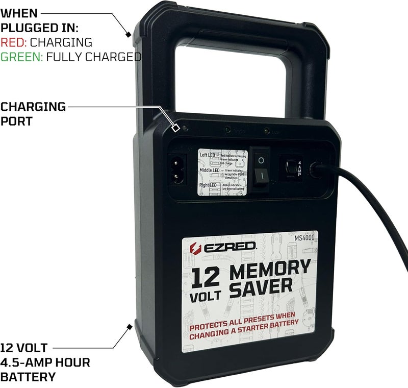 E-Z Red EZRED MS4000 Automotive Memory Saver with Charger - Image 5