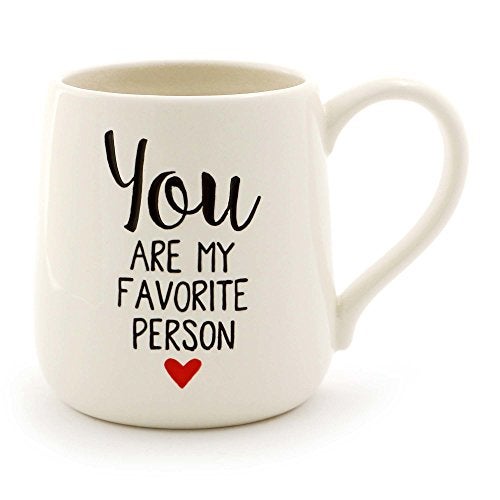 Enesco Our Name is Mud You are My Favorite Person Engraved Coffee Mug 16 Ounce White - Image 1