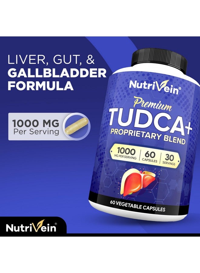 Nutrivein Nutrivein Premium TUDCA+ Liver Support Supplement 1000mg - 30 Day Supply (60 Caps): TUDCA Supplement Bile Salts for Liver Wellness - Image 3