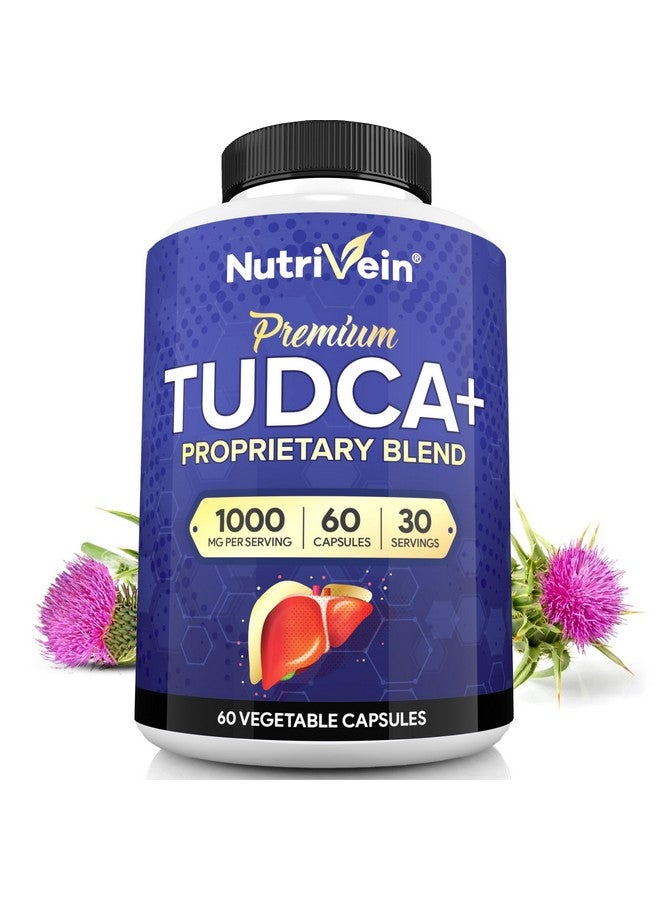 Nutrivein Nutrivein Premium TUDCA+ Liver Support Supplement 1000mg - 30 Day Supply (60 Caps): TUDCA Supplement Bile Salts for Liver Wellness - Image 1