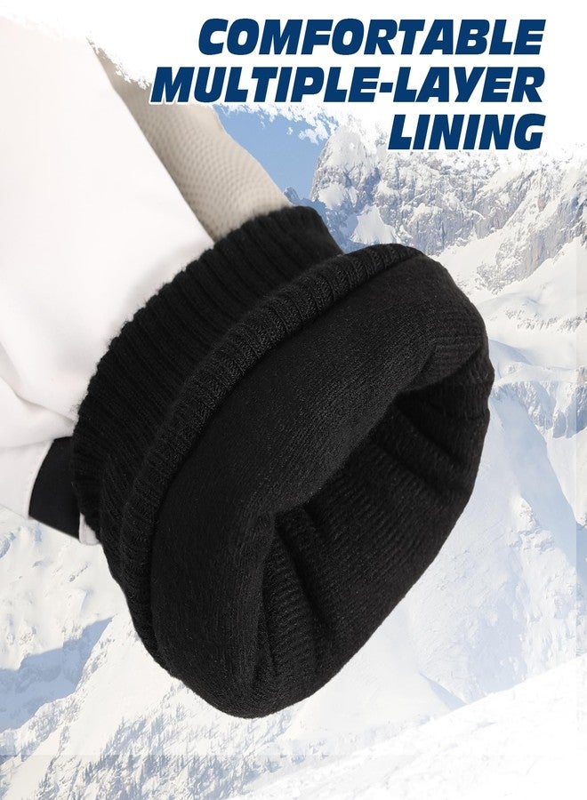 Pleneal Winter Ski Gloves Women Men, Windproof Waterproof Gloves with Warm Touchscreen Thermal Lining Anti-Slip for Work Cycling Motorcycle Snowboarding - Image 3