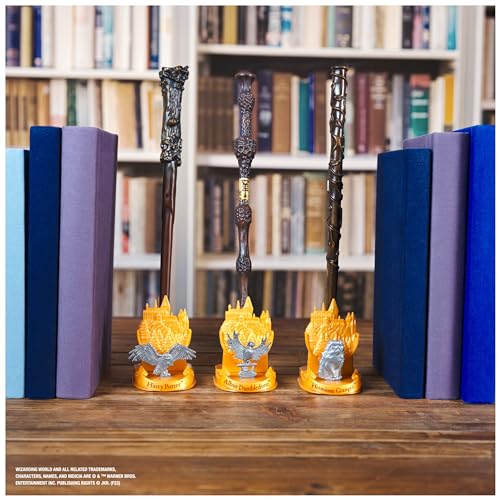 Wizarding World Harry Potter, 12-inch Magical Collector Albus Dumbledore Wand with Stand & Die-cast Icon, Magical Creatures, Accessory for Halloween Costumes - Image 3