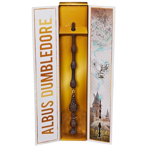 Wizarding World Harry Potter, 12-inch Magical Collector Albus Dumbledore Wand with Stand & Die-cast Icon, Magical Creatures, Accessory for Halloween Costumes - Image 2