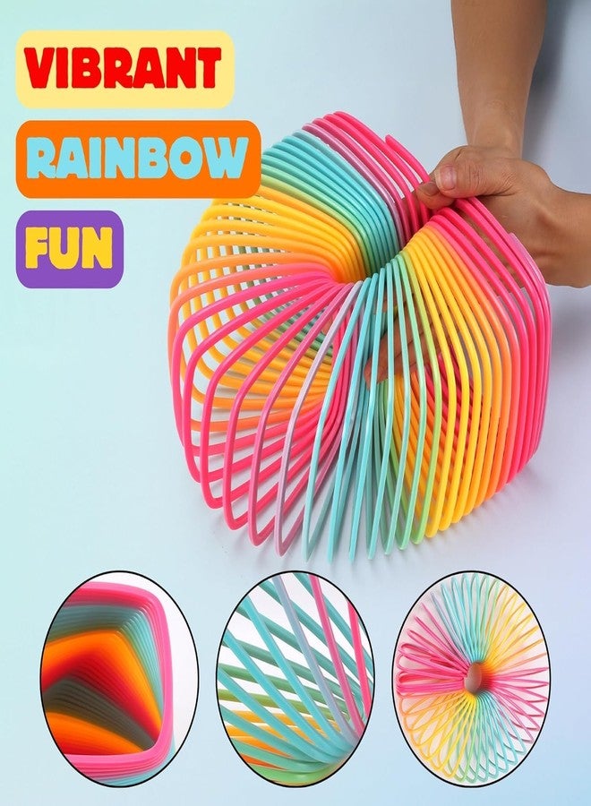 MALLEXO Square Shape Bouncy Magic Spring Toy for Kids 3+ | Rainbow Multicolor Slinky Expandable Stretchy Spring Stress Relief Toys for Boys, Girls and Adults | Fun Activity Toy & Decoration Items - Image 4