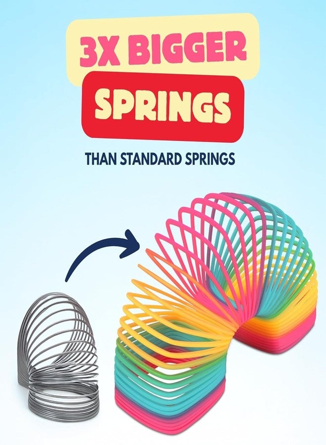 MALLEXO Square Shape Bouncy Magic Spring Toy for Kids 3+ | Rainbow Multicolor Slinky Expandable Stretchy Spring Stress Relief Toys for Boys, Girls and Adults | Fun Activity Toy & Decoration Items - Image 2