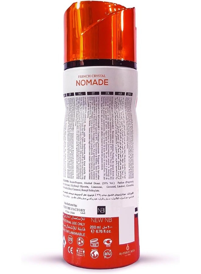NEW NB Unbranded French Crystal Nomade Deodorant Spray Pour Homme - 200ml - Image 2