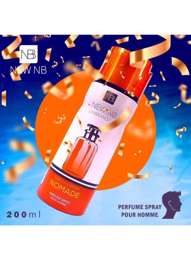 NEW NB Unbranded French Crystal Nomade Deodorant Spray Pour Homme - 200ml - Image 4