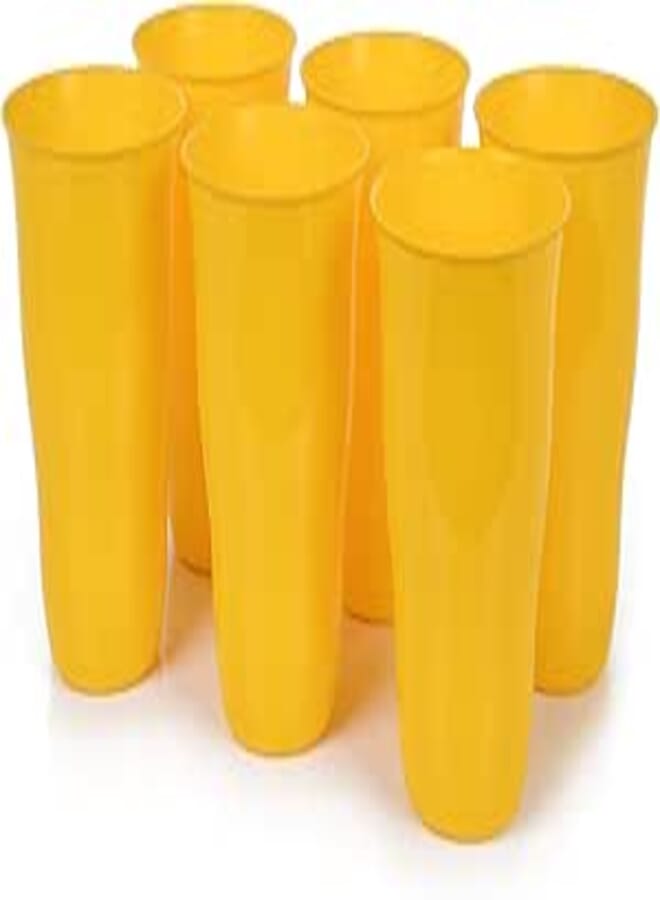 Mintra Home Reusable Plastic Cups 21 Ounce Tumbler - Pack of 6 (Yellow) for Party, Kids, Home, Kitchen, Events, Drinks and Drinking Water, Juice or So...