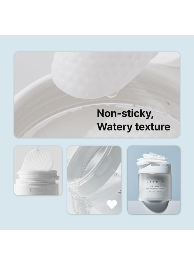 نيدلي وسادات تونر يومية I لتقشير الوجه مع BHA وPHA، ترطيب عميق، تقليل المسام للوجه، سنتيلا، شجرة الشاي، خلاصة عالية الكثافة، وسادة قطنية كبيرة جدًا، للعناية بالبشرة الكورية (80 قطعة) - Image 5