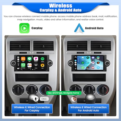 AMprime 2+64G Car Stereo for Dodge Ram 1500/2500/3500 2006-2008,Dodge Durango 2005-2008,Chrysler 300 Touring/300C/300M 2005-2007,Jeep Grand Cherokee 2005-2009 with Carplay,6.2" Radio with BT FM/RDS WiFi GPS - Image 3