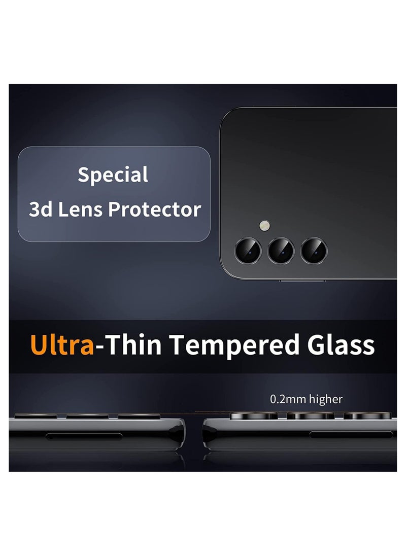 Waldic Samsung Galaxy A55 5G Camera Lens Protector, Scratch-Resistant HD Clarity Ultra-Thin 9H Tempered Glass with Aluminium Edging, Individual Metal Lens Cover - Black  - Image 5