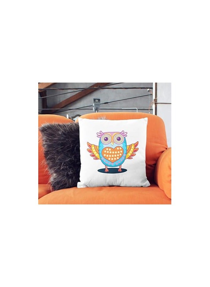 LIT Home Decor With Stuffing Lovely Cute Owl Heart For Couples Throw Pillow - Image 2