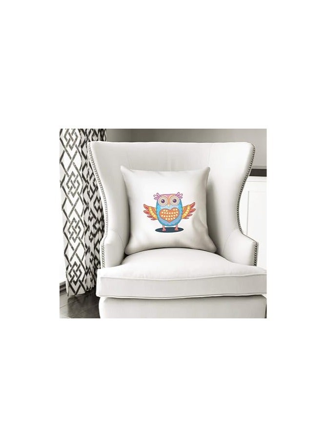 LIT Home Decor With Stuffing Lovely Cute Owl Heart For Couples Throw Pillow - Image 3