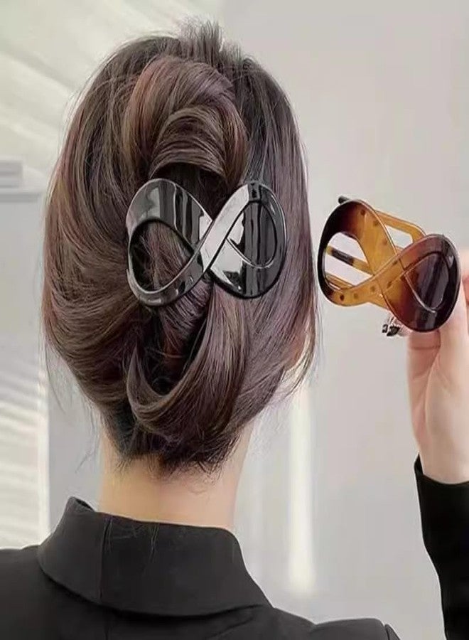 Melodio 4 Pcs Hair Claw Clips Women, Nonslip Flat Hair Clips Strong Hold Large Claw Clip Thick & Thin Stylish Hair Accessories for Everyday, Driving, Sports - Image 5