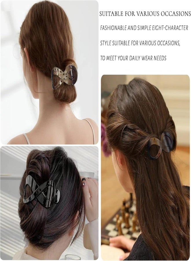 Melodio 4 Pcs Hair Claw Clips Women, Nonslip Flat Hair Clips Strong Hold Large Claw Clip Thick & Thin Stylish Hair Accessories for Everyday, Driving, Sports - Image 4