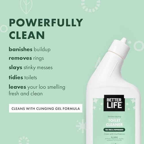 Better Life Toilet Bowl Cleaner - Tea Tree & Peppermint Scent Cleaning Gel - Liquid Bathroom Cleaners for Household - 24oz - Image 3