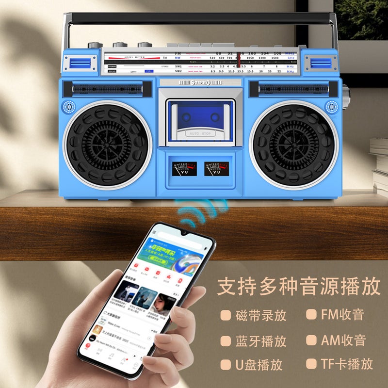 Retro Portable Cassette Tape Player Radio Usb Bluetooth Multi-Function Tape Player Nostalgic Recorder - Image 3