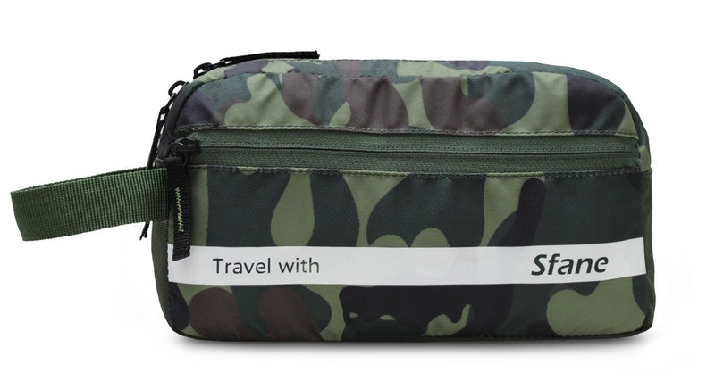 Sfane Toiletry Bag for Men & Women Makeup Pouch, Travel Essentials Travel Organizer Travel Pouch for Men for Travel Kit for Toiletries, Wash Bag (Green) - Image 1