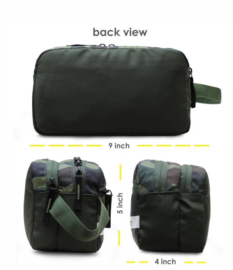 Sfane Toiletry Bag for Men & Women Makeup Pouch, Travel Essentials Travel Organizer Travel Pouch for Men for Travel Kit for Toiletries, Wash Bag (Green) - Image 4