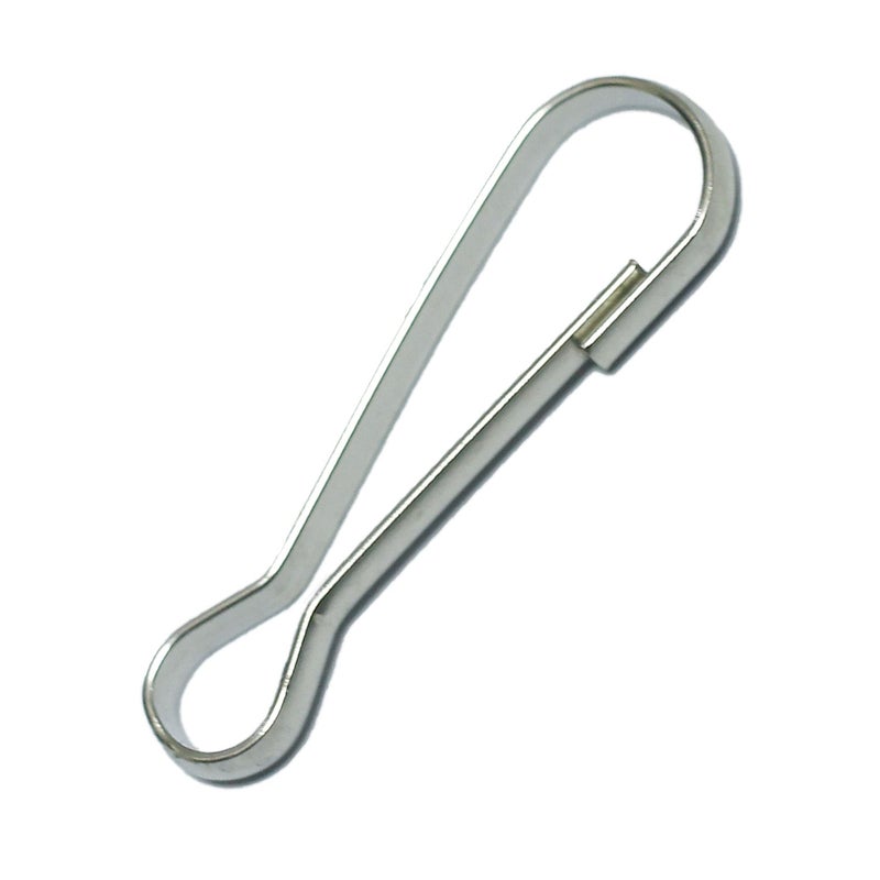 INNETOC 100 Pcs  Metal Spring Hooks 1 12 38mm Purse Pulis Snap Clip for Lanyard Zipper Pull Id Card 38mm Nickel