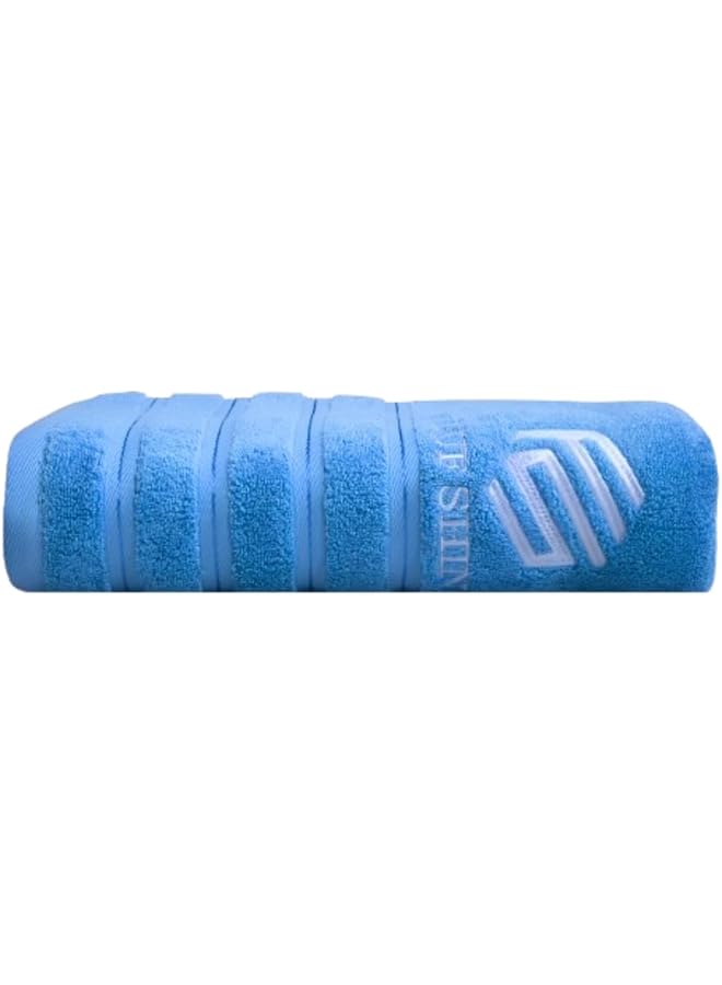 The Bros Luxury Cotton Bath Towel – Soft, Super Absorbent, Quick Dry – 22x55 Inches, 4.4 lb – Premium Quality for Bathroom, Spa & Gym – Durable, Lightweight, Plush Feel – Ideal for Home & Travel Blue. - Image 1