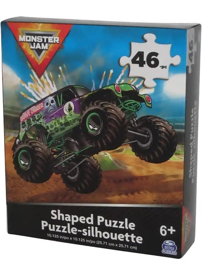 Spin Master Games Monster Jam Shaped Floor Puzzles, 46 Pieces for Kids Ages 3 years and above (20140868) - Image 1