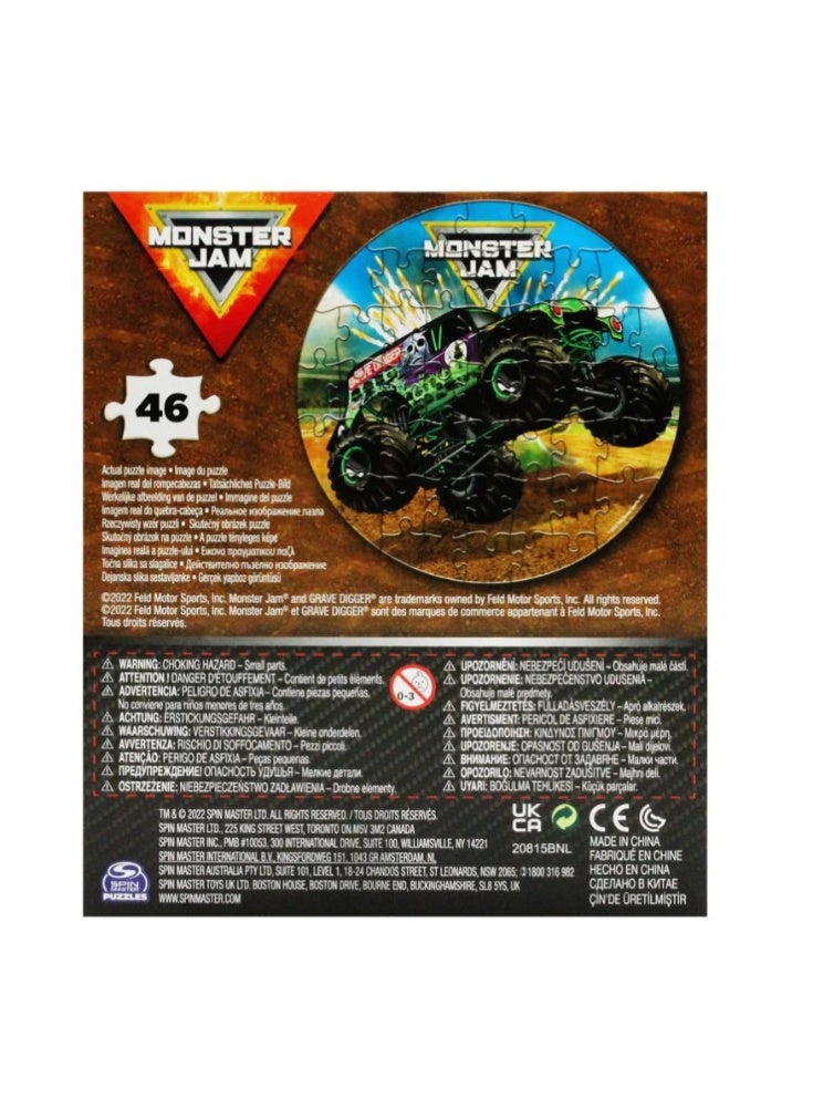 Spin Master Games Monster Jam Shaped Floor Puzzles, 46 Pieces for Kids Ages 3 years and above (20140868) - Image 2
