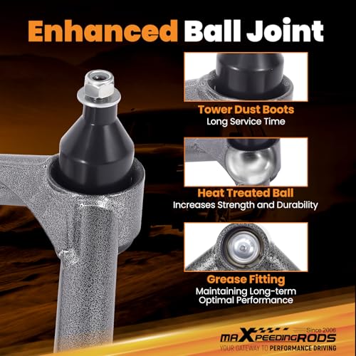 maXpeedingrods ذراع التحكم العلوي المرفوع 2-4 بوصة من maXpeedingrods لشيفروليه سيلفرادو / جي إم سي سييرا 2500HD / 3500HD 2011-2020 8 لوج 2WD 4WD - Image 4