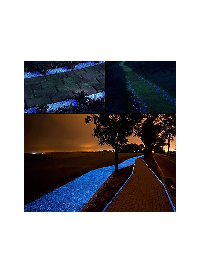 The Bros Glowing Pebbles, Glow in the Dark Stones Rocks Luminous Cobblestones for Garden Walkways Decoration, Aquarium Fish Tank Park Ornaments Backyard Driveway Decorative Stones 100Pcs(Blue) - Image 3