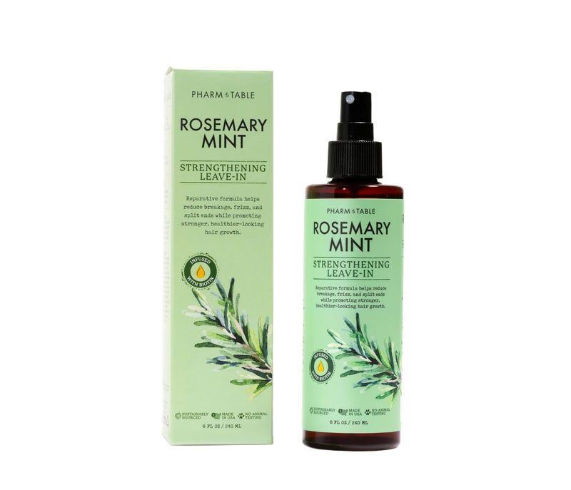 PHARM TO TABLE Rosemary  Mint LeaveIn Conditioner Nourishes Dry Hair Detangles Soothes  Purifies Scalp FrizzControl Formula 240ml8 fl oz