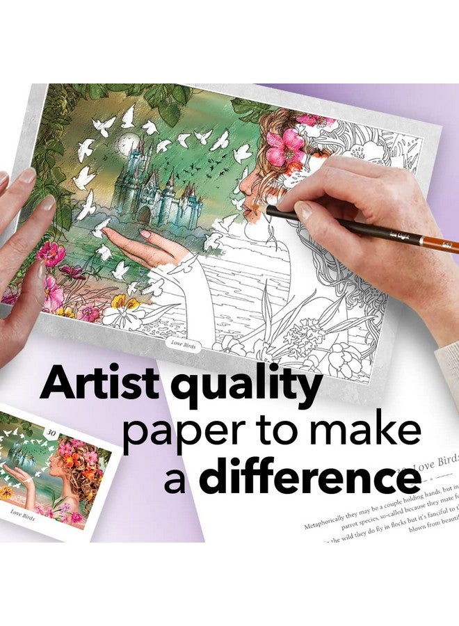 Castle Art Supplies Castle Arts Fantasy Coloring Book 36 Fantastic Dreamscapes Curated By In House Artists To Relax You With Color Reference Guide No Show Thru Artist Grade Paper Frameable Landscape A4 Size - Image 2