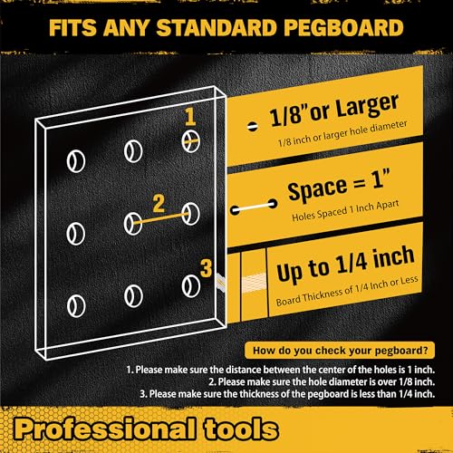 ELEAD Pegboard Bins Organizer Set 24-Pack - Durable Storage Tray for Screws, Nuts, Bolts, Hardware, Crafts, Accessories | Fits Standard Pegboards | 24 Labels for Garage Workshop Craft Room - Image 5