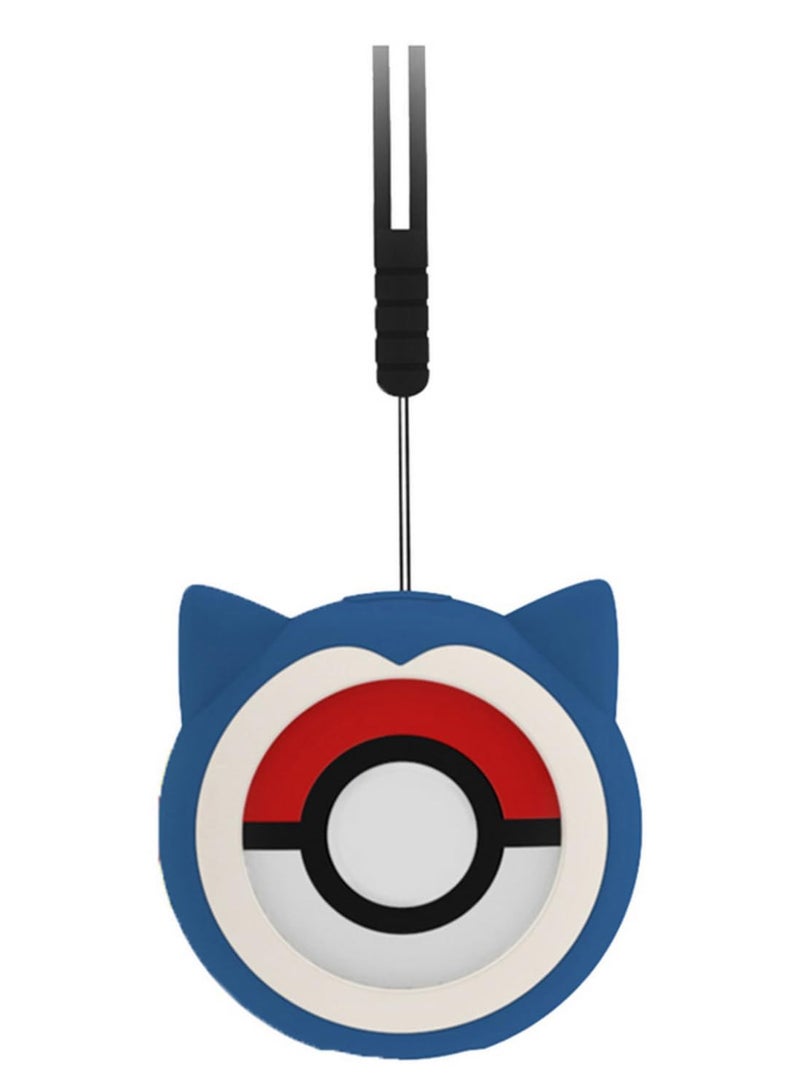 Silicone Protective Case Compatible with Pokémon GO Plus+ Anime Kawaii Pika Shockproof Shell Cover with Rope Blue - Image 1