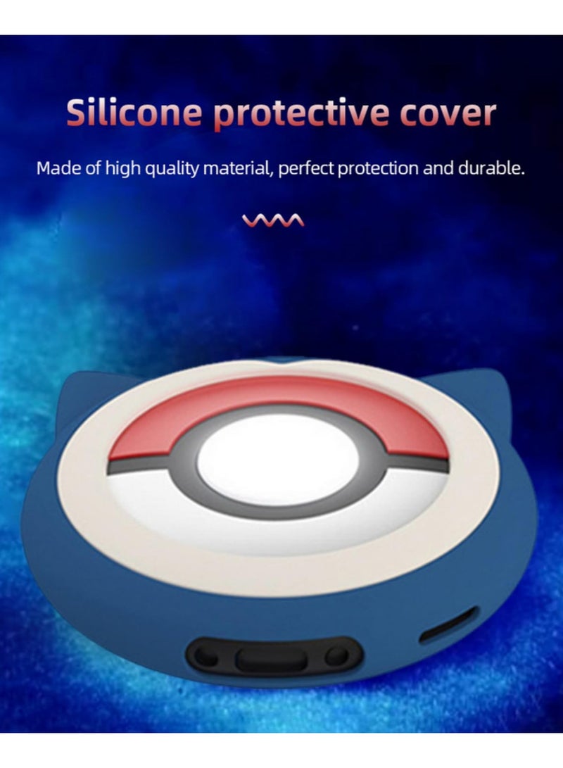 Silicone Protective Case Compatible with Pokémon GO Plus+ Anime Kawaii Pika Shockproof Shell Cover with Rope Blue - Image 3