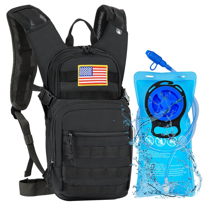 Zavothy Hydration Backpack with 2L Water Bladder Tactical Molle Water Backpack for Men Women Hydration Pack for Hiking, Biking, Running and Climbing - Image 1