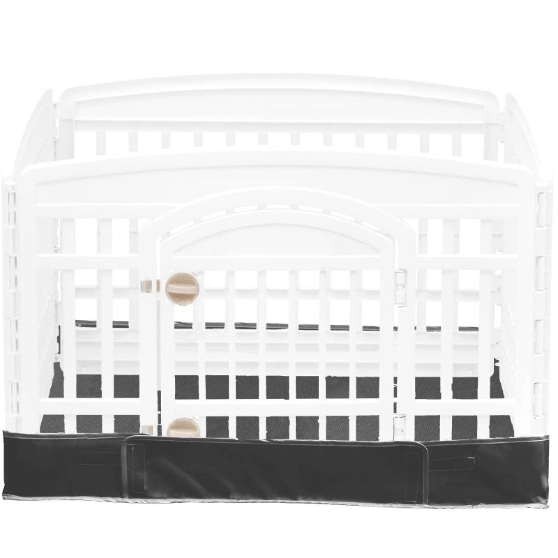 THINMUHAND Dog Playpen Bottom Pad Fits for 36 Inch 4 Panels Exercise Pet Playpen, Dog Crate Pad Puppy Playpen Pad, Hoop and Loop Design (Note: Playpen Not Included). -PureBlack - Image 1